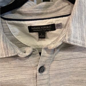 Banana Republic Light Gray Polo Shirt